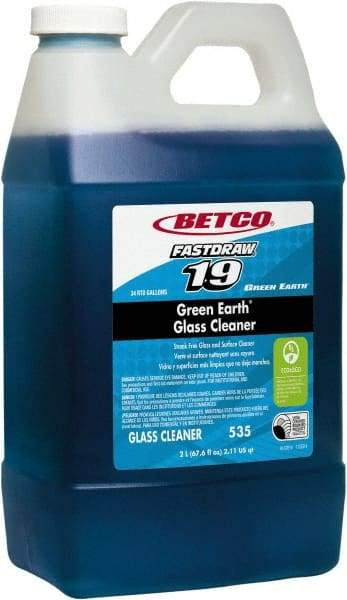 Betco - 2 L Plastic Bottle Pleasant Glass Cleaner - Concentrated, Use on Glass Surfaces - Apex Tool & Supply