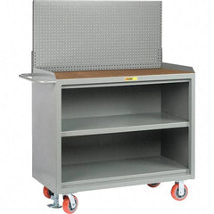 Little Giant - 3,600 Lb Capacity Mobile Service Bench - 53" Wide x 24" Deep x 43" High, Steel, Gray - Apex Tool & Supply