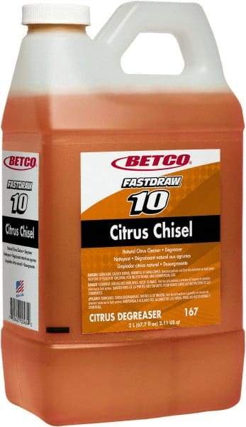 Betco - 2 L Bottle Cleaner/Degreaser - Liquid, Citrus - Apex Tool & Supply
