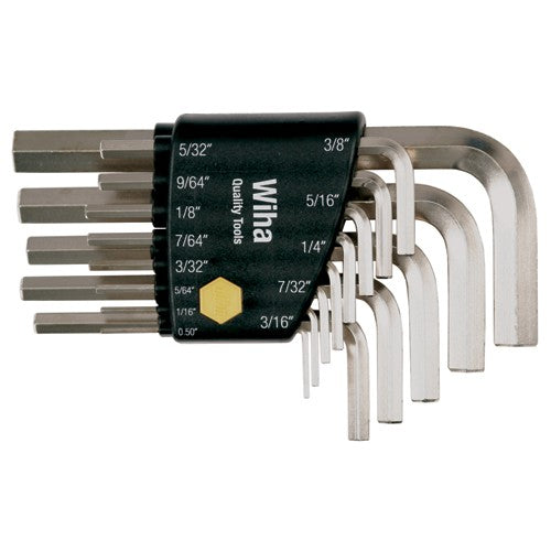 13PC SET IN HEX L-KEY SHORT ARM NICK - Apex Tool & Supply