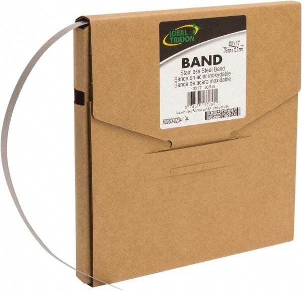IDEAL TRIDON - Stainless Steel Banding Strap Roll - 3/4" Wide x 0.03" Thick - Apex Tool & Supply