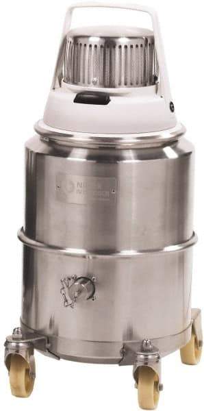 Nilfisk - 3.25 Gal, Stainless Steel Tank, Dry, Clean Room Vacuum Cleaner - 1.5 hp, 10 Amps - Apex Tool & Supply