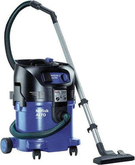 Nilfisk - 8 Gal Plastic Tank, Electric Powered Wet/Dry Vacuum - 1.34 Peak hp, 120 Volt, 8.3 Amps, 10' Hose Fitting, General Purpose Filter, Accessories Included - Apex Tool & Supply