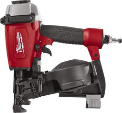 Milwaukee Tool - 1-3/4" Nail Length, 2-1/2 to 3.8mm Nail Diam, 0.12 Gauge Roofing Air Nailer - Apex Tool & Supply