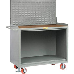 Little Giant - 3,600 Lb Capacity Mobile Service Bench - 41" Wide x 24" Deep x 43" High, Steel, Gray - Apex Tool & Supply