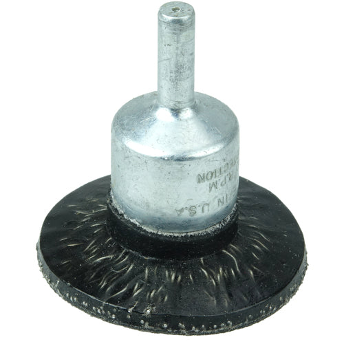 1-3/4″ Polyflex Encapsulated Circular Flared Crimped Wire End Brush, .020″ Steel Fill - Apex Tool & Supply