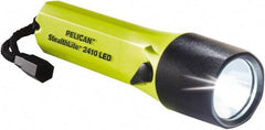 Pelican Products, Inc. - White LED Bulb, 126 Lumens, Industrial/Tactical Flashlight - Yellow Plastic Body, 4 AA Alkaline Batteries Included - Apex Tool & Supply