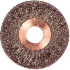 2″ Polyflex Encapsulated Small Diameter Crimped Wire Wheel, .0104″ Steel Fill, 1/2″ Arbor Hole - Apex Tool & Supply