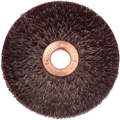3″ Polyflex Encapsulated Small Diameter Crimped Wire Wheel, .0118″ Steel Fill, 1/2″ Arbor Hole - Apex Tool & Supply