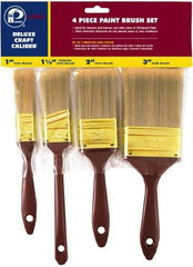 Premier Paint Roller - 1, 1-1/2, 2 & 3" Flat Polyester General Purpose Paint Brush Set - 2, 2-1/4, 2-3/4 & 2-7/8" Bristle Length, 4, 5, 6 & 6-1/2" Plastic Beavertail Handle - Apex Tool & Supply