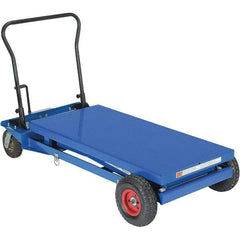 Vestil - 1,000 Lb Capacity Hydraulic Scissor Lift - 13" to 46" Lift Height, 48" Platform Length x 24" Platform Width - Apex Tool & Supply