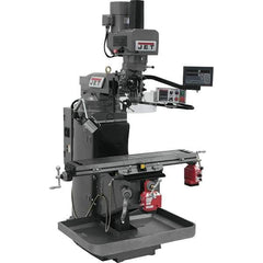 Jet - 9" Table Width x 49" Table Length, Electronic Variable Speed Control, 3 Phase Knee Milling Machine - 3 hp - Apex Tool & Supply