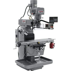 Jet - 10" Table Width x 50" Table Length, Electronic Variable Speed Control, 3 Phase Knee Milling Machine - 3 hp - Apex Tool & Supply