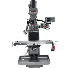 Jet - 9" Table Width x 49" Table Length, Electronic Variable Speed Control, 3 Phase Knee Milling Machine - 3 hp - Apex Tool & Supply