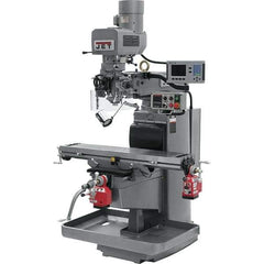 Jet - 10" Table Width x 50" Table Length, Electronic Variable Speed Control, 3 Phase Knee Milling Machine - 3 hp - Apex Tool & Supply