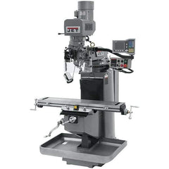 Jet - 9" Table Width x 49" Table Length, Electronic Variable Speed Control, 3 Phase Knee Milling Machine - 3 hp - Apex Tool & Supply