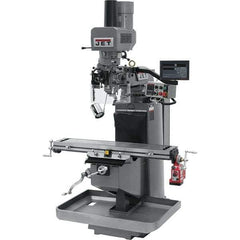 Jet - 9" Table Width x 49" Table Length, Electronic Variable Speed Control, 3 Phase Knee Milling Machine - 3 hp - Apex Tool & Supply