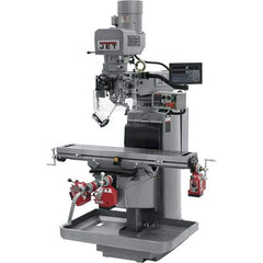 Jet - 10" Table Width x 50" Table Length, Electronic Variable Speed Control, 3 Phase Knee Milling Machine - 3 hp - Apex Tool & Supply