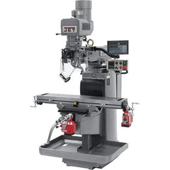 Jet - 10" Table Width x 50" Table Length, Electronic Variable Speed Control, 3 Phase Knee Milling Machine - 3 hp - Apex Tool & Supply