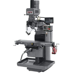 Jet - 10" Table Width x 50" Table Length, Electronic Variable Speed Control, 3 Phase Knee Milling Machine - 3 hp - Apex Tool & Supply