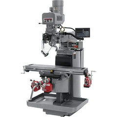 Jet - 10" Table Width x 50" Table Length, Electronic Variable Speed Control, 3 Phase Knee Milling Machine - 3 hp - Apex Tool & Supply