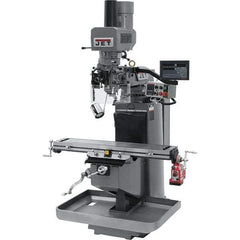 Jet - 9" Table Width x 49" Table Length, Electronic Variable Speed Control, 3 Phase Knee Milling Machine - 3 hp - Apex Tool & Supply