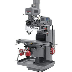 Jet - 10" Table Width x 50" Table Length, Electronic Variable Speed Control, 3 Phase Knee Milling Machine - 3 hp - Apex Tool & Supply