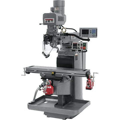 Jet - 10" Table Width x 50" Table Length, Electronic Variable Speed Control, 3 Phase Knee Milling Machine - 3 hp - Apex Tool & Supply