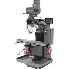 Jet - 9" Table Width x 49" Table Length, Electronic Variable Speed Control, 3 Phase Knee Milling Machine - 3 hp - Apex Tool & Supply