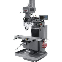 Jet - 9" Table Width x 49" Table Length, Electronic Variable Speed Control, 3 Phase Knee Milling Machine - 3 hp - Apex Tool & Supply