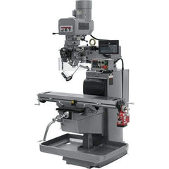 Jet - 10" Table Width x 50" Table Length, Electronic Variable Speed Control, 3 Phase Knee Milling Machine - 3 hp - Apex Tool & Supply