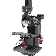 Jet - 9" Table Width x 49" Table Length, Electronic Variable Speed Control, 3 Phase Knee Milling Machine - 3 hp - Apex Tool & Supply