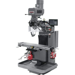 Jet - 9" Table Width x 49" Table Length, Electronic Variable Speed Control, 3 Phase Knee Milling Machine - 3 hp - Apex Tool & Supply