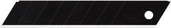 Olfa - 100 Piece Steel Snap Blade - 110mm OAL, 0.019" Blade Thickness - Apex Tool & Supply