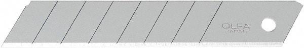 Olfa - 100 Piece Stainless Steel Snap Blade - 110mm OAL, 0.019" Blade Thickness - Apex Tool & Supply