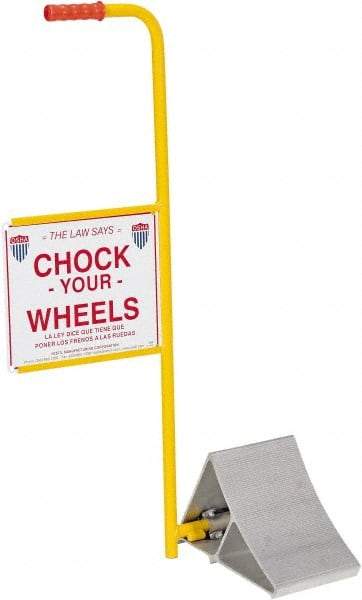 Vestil - 21-3/16" Wide x 37-9/16" High x 11-7/8" Deep, Aluminum Wheel Chock - Apex Tool & Supply