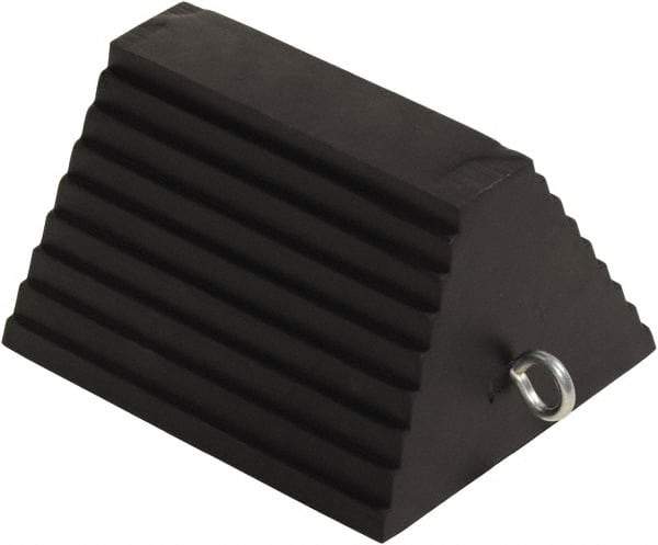 Vestil - 9-1/4" Wide x 6" High x 8" Deep, Rubber Wheel Chock - Apex Tool & Supply