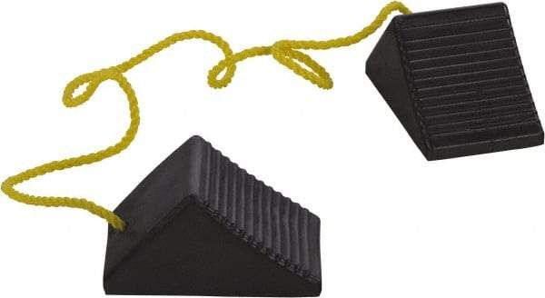 Vestil - 5" Wide x 4" High x 8" Deep, Rubber Wheel Chock - Apex Tool & Supply