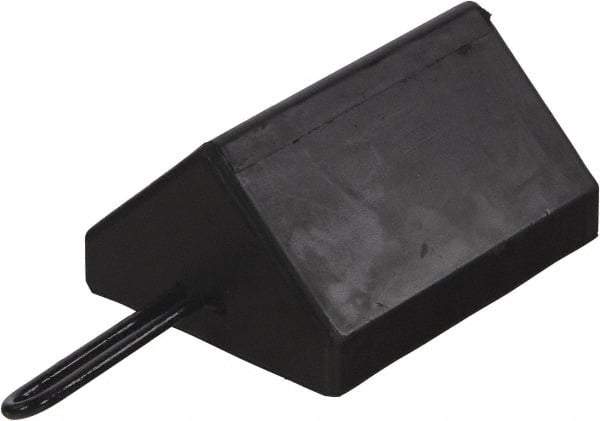 Vestil - 15-1/8" Wide x 4-7/8" High x 7-3/8" Deep, Rubber Wheel Chock - Apex Tool & Supply