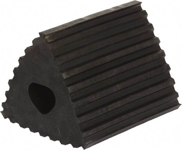 Vestil - 6-1/2" Wide x 4-3/4" High x 4-1/4" Deep, Rubber Wheel Chock - Apex Tool & Supply