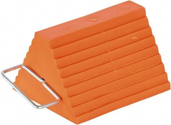 Vestil - 9-1/2" Wide x 8" High x 6" Deep, Urethane Wheel Chock - Apex Tool & Supply