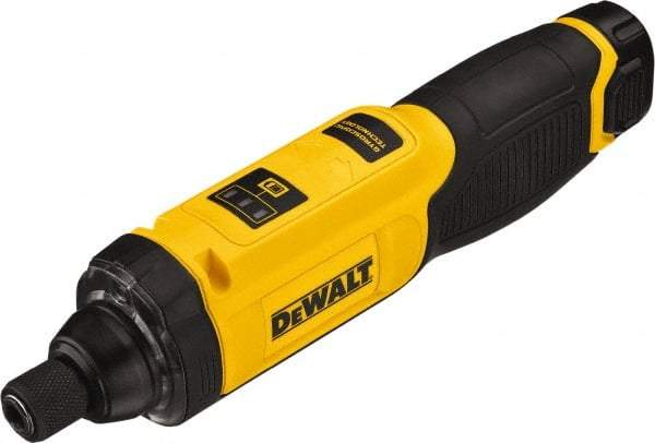 DeWALT - 8 Volt Lithium-Ion Battery Inline Cordless Screwdriver - 430 RPM, 430 In/Lb Torque - Apex Tool & Supply