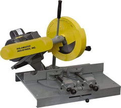 Kalamazoo - 10" Blade Diam, 5/8" Arbor Hole, Miter Chop & Cutoff Saw - 3,450 RPM, 3 hp, 220/440 Volts, 1 or 3 Phase - Apex Tool & Supply