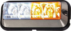Buyers Products - Variable Flash Rate, Surface Mount Emergency Strobe Light Assembly - Powered by 12 to 24 Volts, Amber & Clear - Apex Tool & Supply
