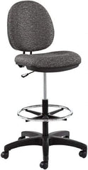 ALERA - 19-1/2 Inch Wide x 26-3/4 Inch Deep x 51-1/8 Inch High, Swivel Base, Swivel Task Chair - 100% Acrylic Seat, Graphite Gray - Apex Tool & Supply