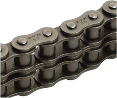 Tritan - 3/4" Pitch, ISO 12B, Double Strand Roller Chain - Chain No. 12B, 13,136 Lb. Capacity, 10 Ft. Long, 12.07mm Roller Diam, 0.46" Roller Width - Apex Tool & Supply