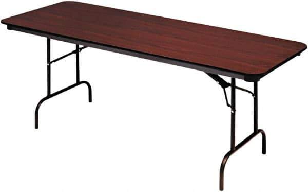 ICEBERG - 30" Long x 96" Wide x 29" High, Folding Table - Mahogany - Apex Tool & Supply