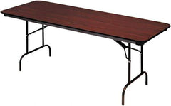 ICEBERG - 30" Long x 96" Wide x 29" High, Folding Table - Mahogany - Apex Tool & Supply
