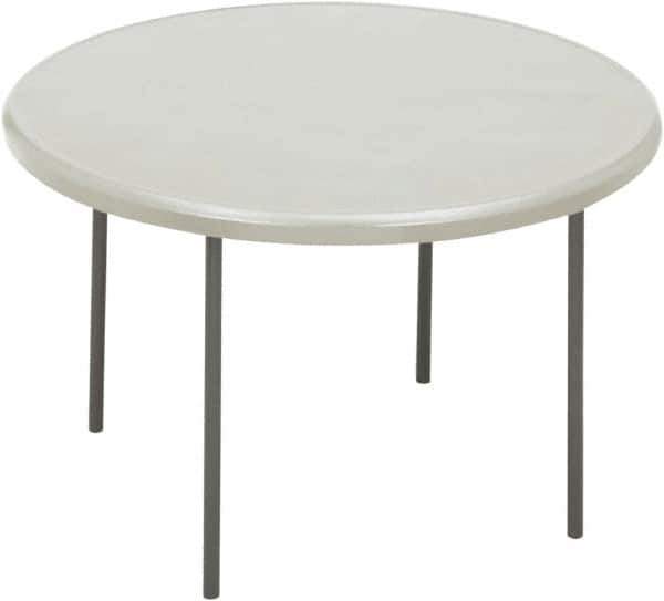 ICEBERG - 48" Wide x 29" High x 48" Diam, Folding Table - Platinum - Apex Tool & Supply