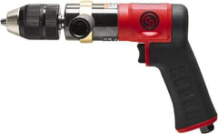 Chicago Pneumatic - 1/2" Keyless Chuck - Pistol Grip Handle, 600 RPM, 0.5 hp, 90 psi - Apex Tool & Supply